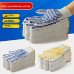 Work Gloves Manufacturer - Construction Site Cotton PVC Non-Slip