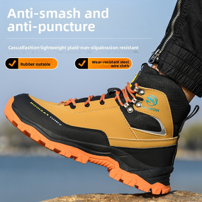 Safety Shoes Supplier - Microfiber Steel Toe Kevlarr Non-Slip Rubber