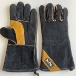 Welding Gloves Manufacturer - Black Split Cowhide Thickened Palm