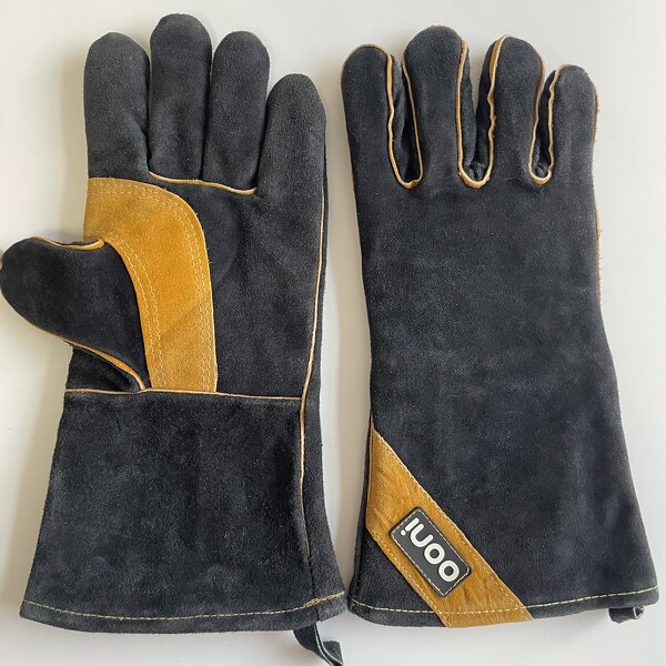 Welding Gloves Manufacturer - Black Split Cowhide Thickened Palm