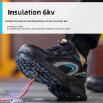 Safety Shoes Manufacturer - Men's Fly Knit Plastic Toe 6kv Rotating