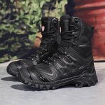 Hiking Boots Factory - Large Size Men's Microfiber Leather Tactical