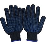 Work Gloves Supplier - 7G Safety Blue Cotton PVC Dots Bulk