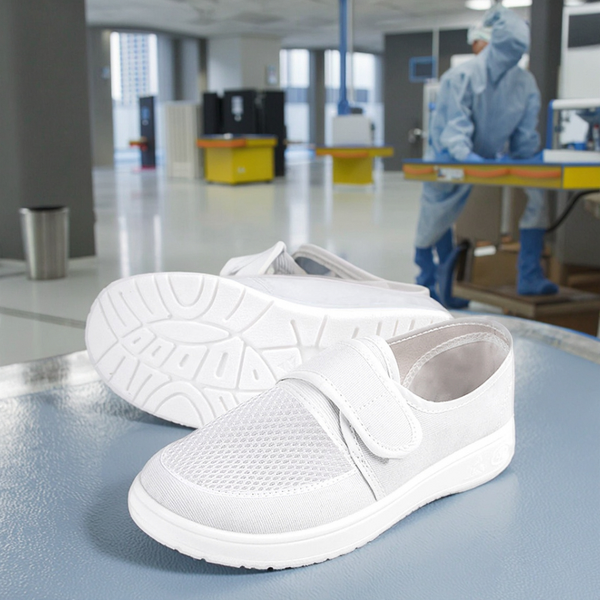 Safety Shoes Manufacturer - Unisex Anti-Static PVC Sole Mesh Velcro