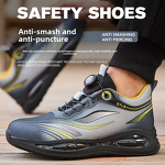 Safety Shoes Supplier - Men's Fly Knit Steel Toe TPU Cushioned Sole