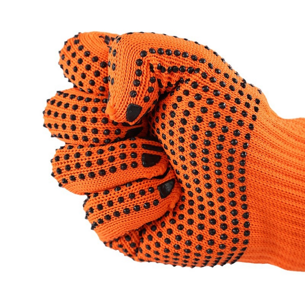 Safety Gloves Supplier - Double-Sided Orange PVC Dot Bead Anti-Cut
