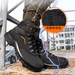 Safety Shoes Manufacturer - Mid Cut Genuine Leather Anti-static PU