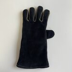 Welding Gloves Factory - Black Palm Thickened Cowhide Custom Logo