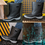 Safety Shoes Manufacturer - Men's Industrial Leather Safety Boots