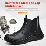 Safety Shoes Manufacturer - Men's Anti-Smash Steel Toe Slip-On PU