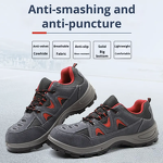 Safety Shoes Factory - Men's Lightweight Anti-Smash Steel Toe Solid