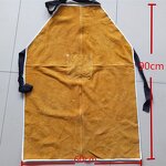 Welding Apron Supplier - White Split Cow Leather Bib Apron