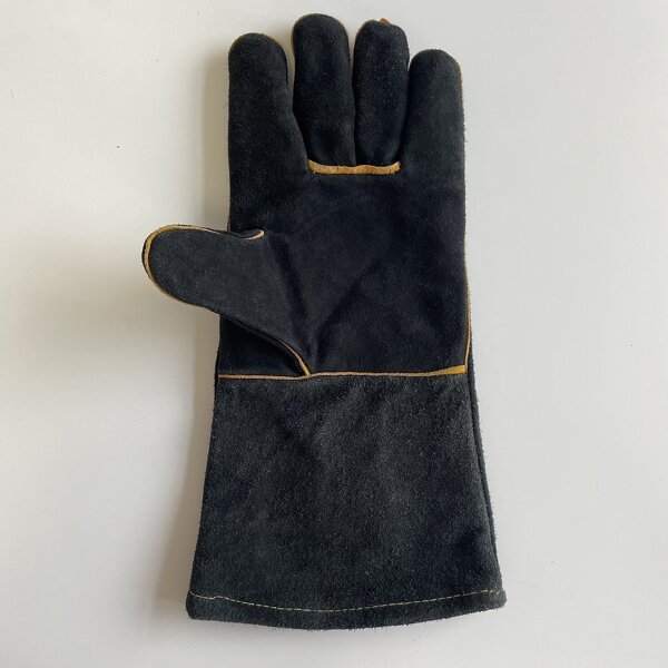 Welding Gloves Manufacturer - Black Split Cowhide Leather Custom