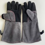 Welding Gloves Manufacturer - Bate Gray Wear Resistant Custom Logo