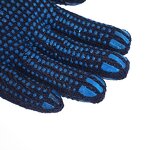Work Gloves Supplier - 7G Safety Blue Cotton PVC Dots Bulk