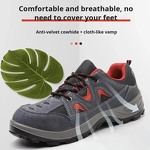 Safety Shoes Factory - Men's Lightweight Anti-Smash Steel Toe Solid