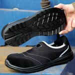 Safety Shoes Factory - Anti-static Suede Steel Toe All-Season PU
