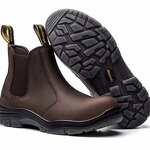 Safety Shoes Supplier - Brown Waterproof Genuine Leather Glass Fiber