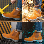 Welding Shoes Supplier - Genuine Leather Welding Premium Toe Caps