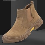 Welding Boots Manufacturer - Men's Suede Steel Toe Kevlarr Rubber Sole