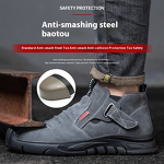 Safety Shoes Manufacturer - Men's Cowhide Anti-Scald Steel Toe Summer