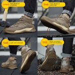 Safety Shoes Factory - Unisex Suede Steel Toe Kevlarr Rubber Soles