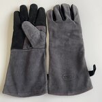 Welding Gloves Manufacturer - Bate Gray Wear Resistant Custom Logo