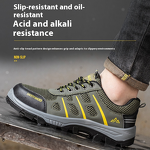 Safety Shoes Manufacturer - Men's Microfiber Mesh Steel Plate Steel Toe