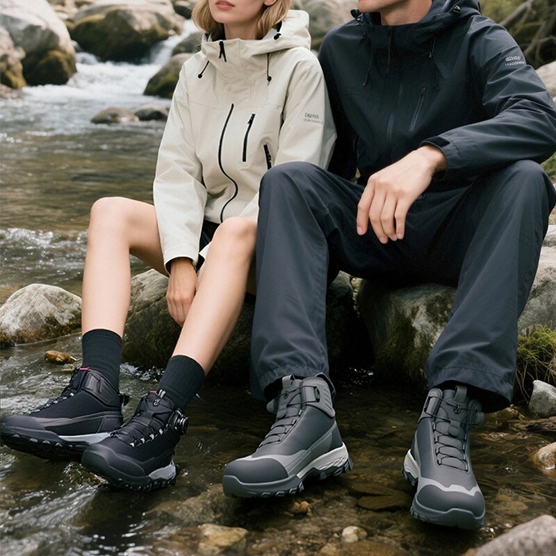 Hiking Boots Factory - Couple's TPU Waterproof Fabric Hiking Boots