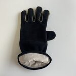 Welding Gloves Factory - Black Palm Thickened Cowhide Custom Logo