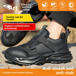 Safety Shoes Manufacturer - Men's Microfiber Steel Toe Hook-And-Loop