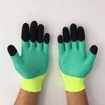Working Gloves Factory - Green 13 Gauge Nylon Latex Coated Palm