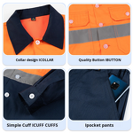 Work Clothing Supplier - Summer Cotton Reflective Strip Work Clothes