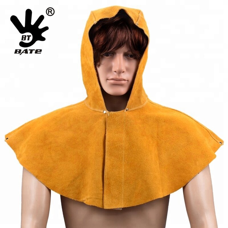 Sand Blasting Hood Factory - Cow Split Leather Full Face Hood Cap