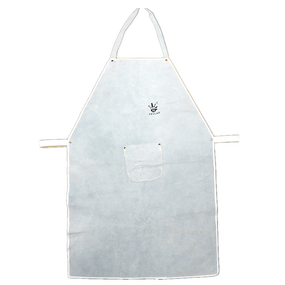 Welding Apron Supplier - White Split Cow Leather Bib Apron