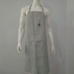 Welding Apron Supplier - White Split Cow Leather Bib Apron