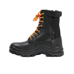 Firefighter Boots Manufacturer - Cowhide Safety Shoes Anti-Smash Zipper