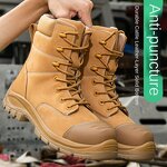 Safety Shoes Manufacturer - Men's High Top Cowhide GlassFiber Toe