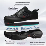 Safety Shoes Factory - Men's TPU Fly Knit Plastic Toe Kevlarr EVA