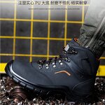 Safety Shoes Manufacturer - Mid Cut Genuine Leather Anti-static PU