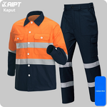 Work Clothing Supplier - Summer Cotton Reflective Strip Work Clothes