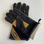 Welding Gloves Manufacturer - Black Split Cowhide Thickened Palm