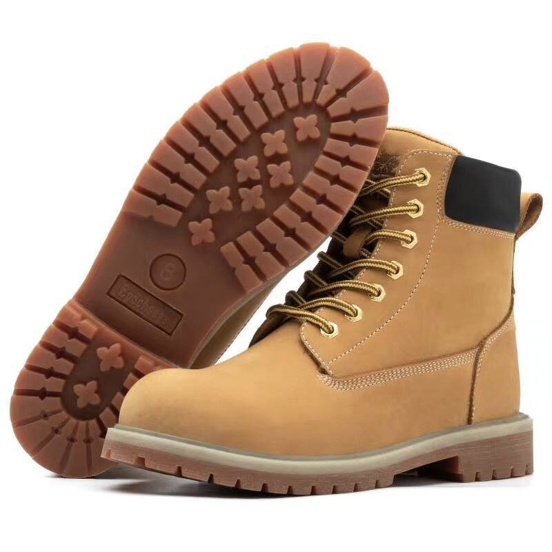 Work Boots Manufacturer - Wheat Waterproof First Layer Cowhide