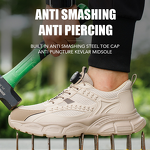 Safety Shoes Factory - Button Fly Knit KPU Steel Toe Kevlarr EVA