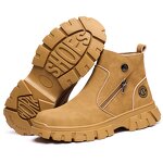 Work Boots Supplier - Men's Microfiber Leather Steel Toe Zipper