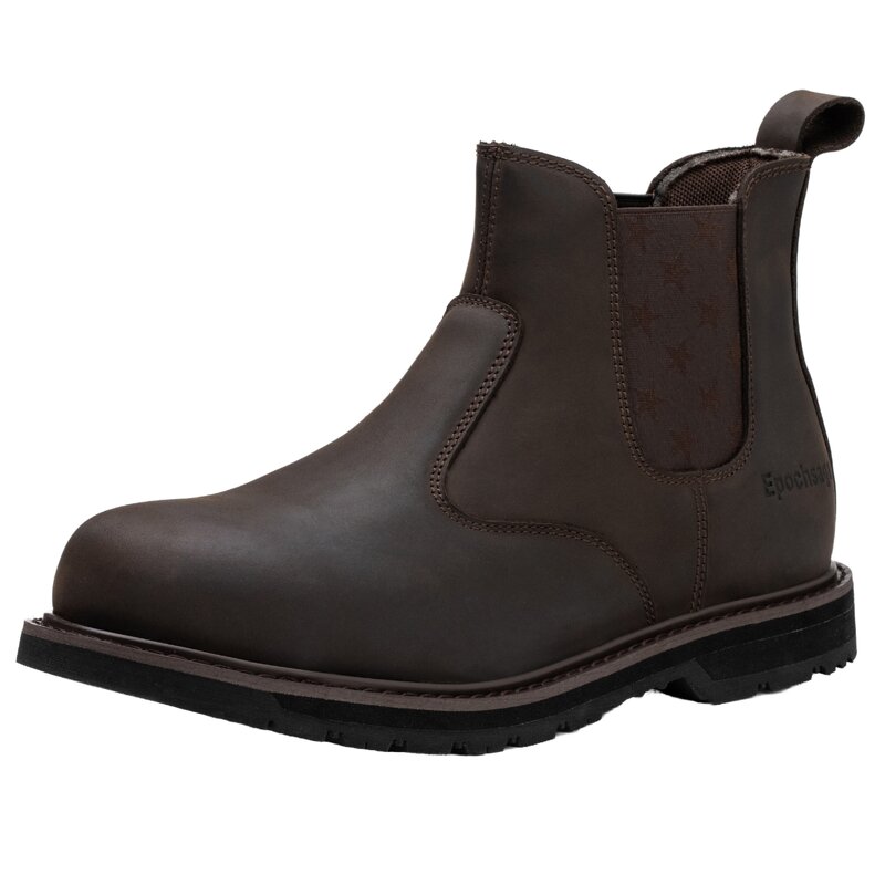 Safety Shoes Supplier - Brown Waterproof Genuine Leather Glass Fiber