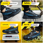 Safety Shoes Factory - Fly Knit Rotating Button Steel Toe TPU Sole