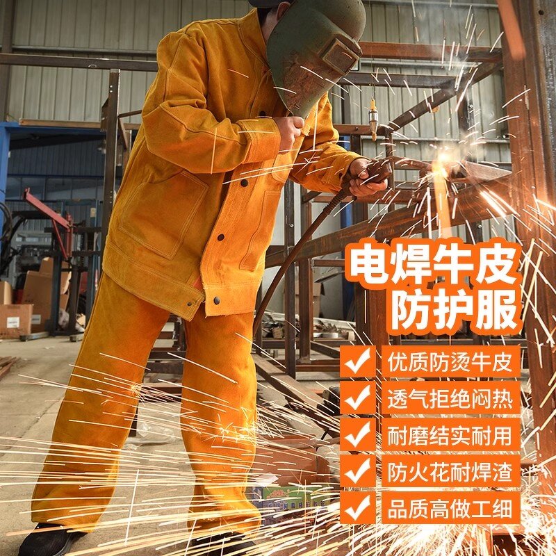 Welding Jacket Manufacturer - Heavy-Duty Cowhide Leather Flame Retardant