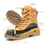 Safety Shoes Manufacturer - Men's High Top Cowhide GlassFiber Toe