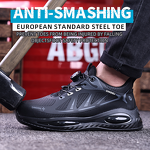 Safety Shoes Factory - Fly Knit Rotating Button Steel Toe TPU Sole